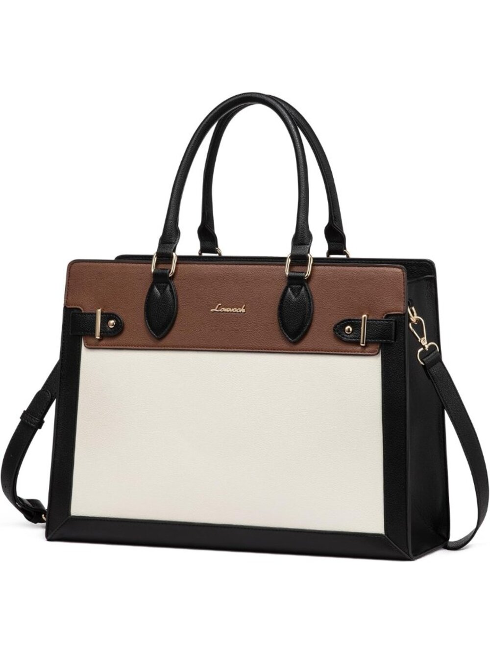Stylish 15.6" Laptop Tote Bag for Women, Waterproof Work Briefcase & Shoulder
